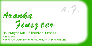 aranka finszter business card